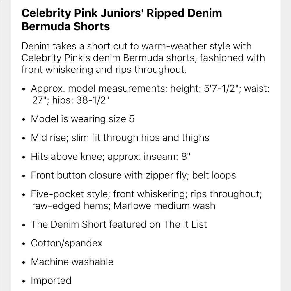 Bermuda Ripped Denim Shorts - Picture 6 of 6